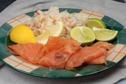 Fresh crab from Westray Processors Ltd and the original Applesmoke Salmon